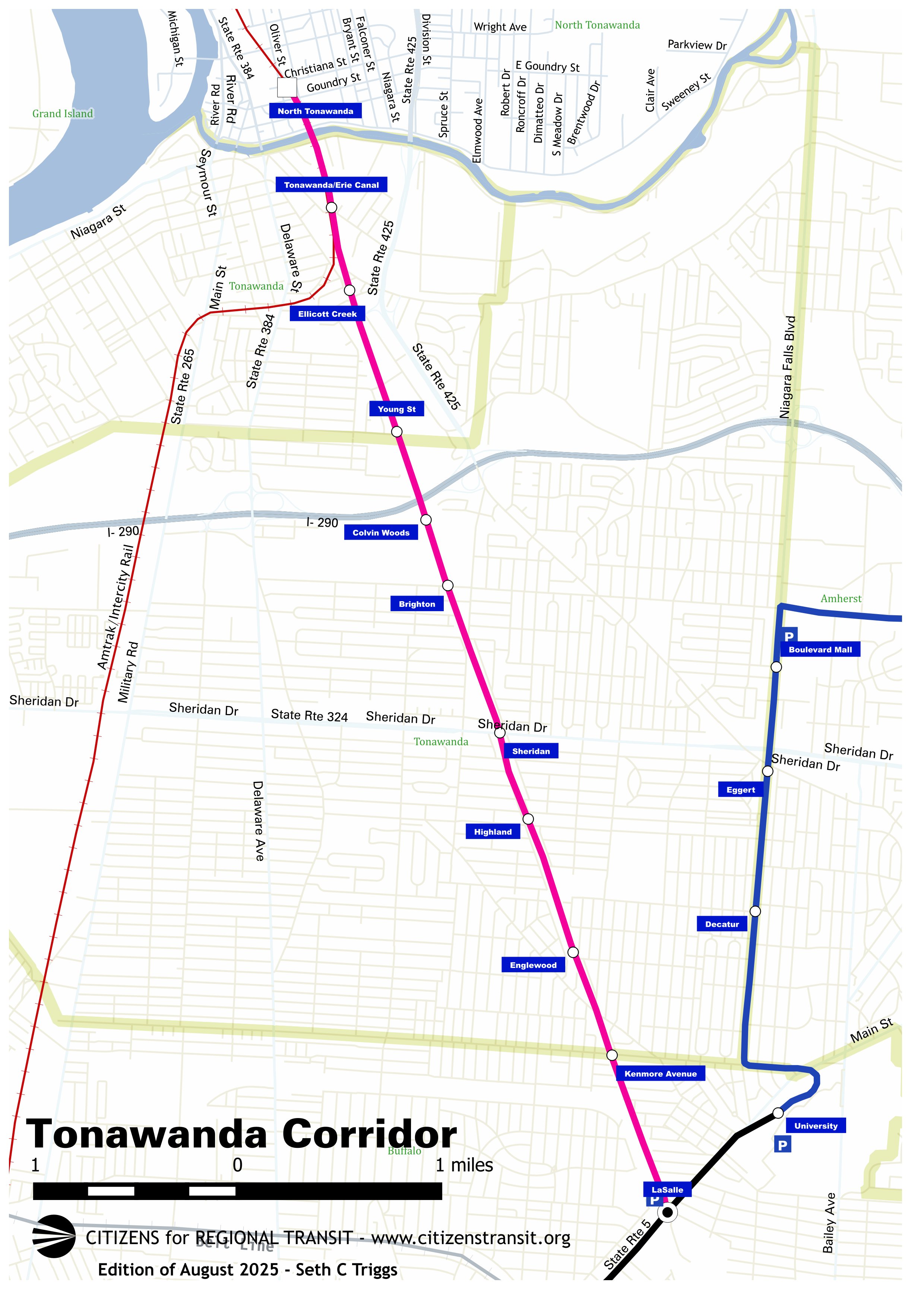 Map of the Tonawanda Extension