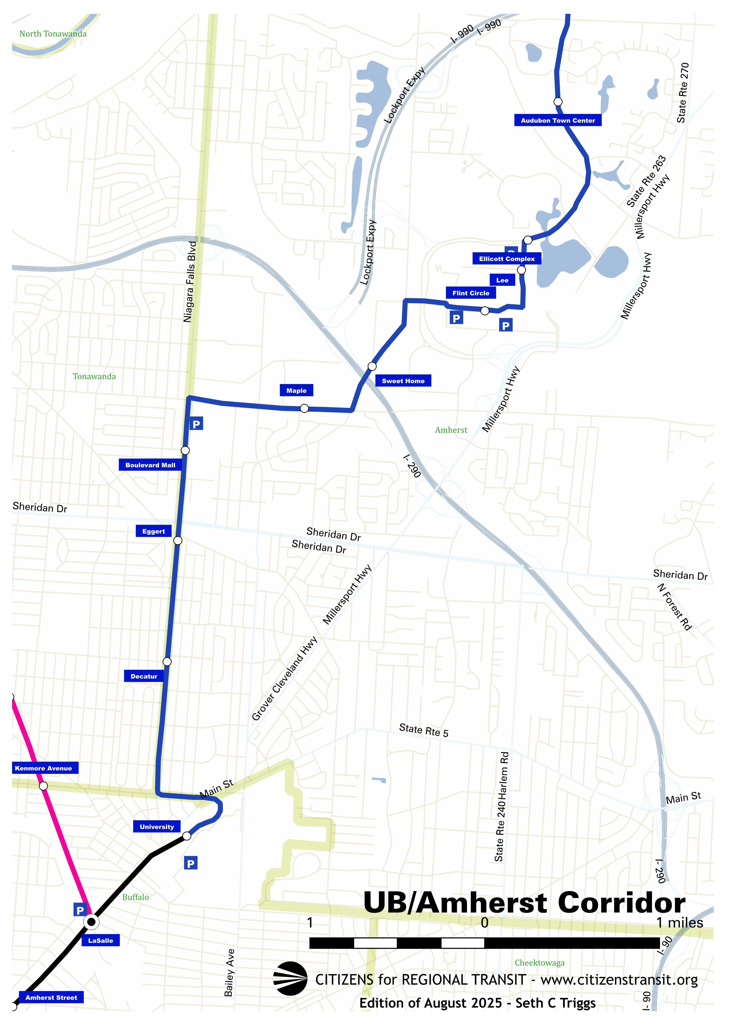Map of the UB/Amherst Extension