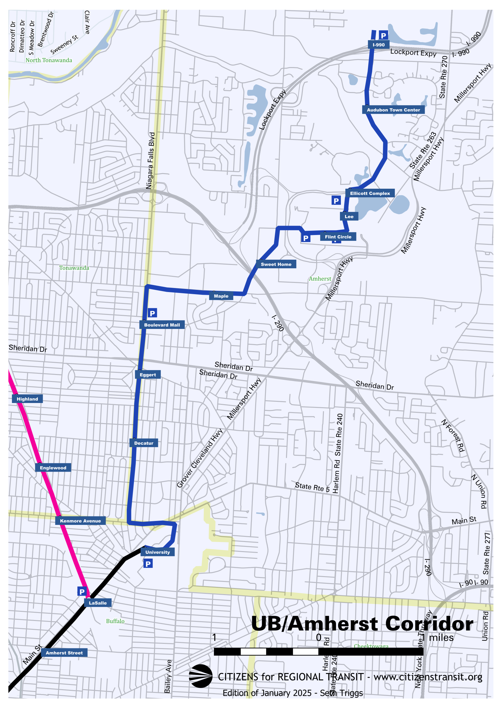 Map of the UB/Amherst Extension